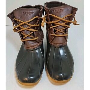 Sperry Brown Waterproof Duck Boots - Brown/Olive